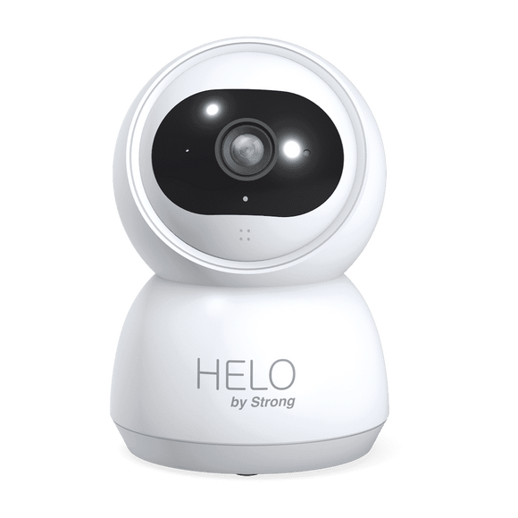 HELO by STRONG Indoor Surveillance Camera (Full HD, Local Memory up to 128 GB, Baby Monitor, Wide Angle, 2-Way Audio Motion Detection, Night Vision, App Control), White, Camera W-IN
